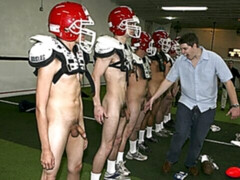 Perverted college studs are getting drilled in the locker room