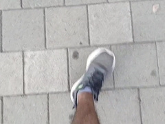 Exercising in the park I end up running and nutting in the shower at the mall