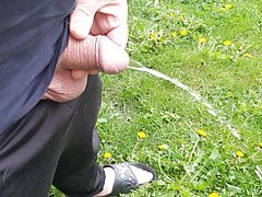 Me taking a piss outdoor
