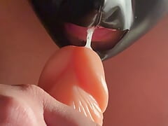 Sucking a dildo part two