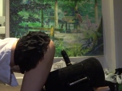 Asian Crossdresser Stretched Out by Sex Toy