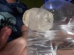 Jerk off and cumshot in water.