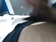 Big dicked daddy jerking his big cock at the desk