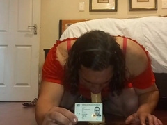 Sissy bum to facehole and PASSPORT card