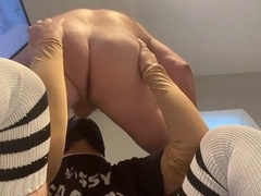 Alpha male dominates submissive homo with a sloppy facefuck