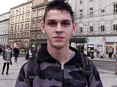 Twink takes a facial after a nice round of dirty anal