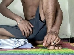 Solo man masturbation, inexperienced, big dick solo