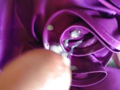 Depositing a Pool of Cum on Andrea's Satin Prom Dress