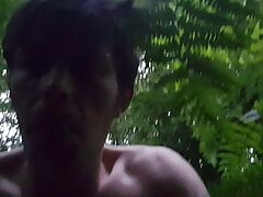 Naked outside