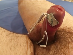 Subject M cock estim cumshot