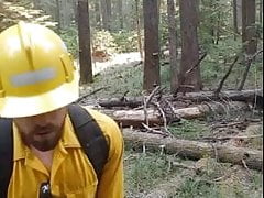jacking out a load in the woods