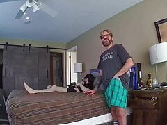 Sucking Daddy's Huge Cock First Thing In The Morning.