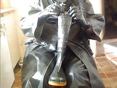 Shiny black rubber