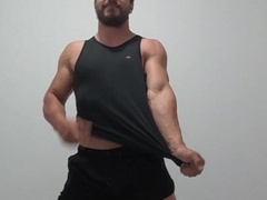 Bisex couple - husband striptease