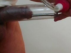 Using pumping cylinder to insert sounding rog