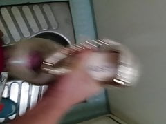 first cum heel in train