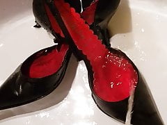 Piss tribute to my sweet wife's whore shoes