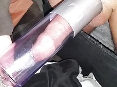 Pumping my hornh wet uncut cock