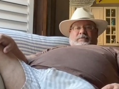 Old daddy gay, handsfree, hand free orgasm