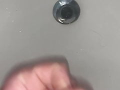 Uncut Cock Cumming in the Sink After Pissing In It