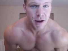 Straight Guy Doing His Morning Masturbation In His Own Room
