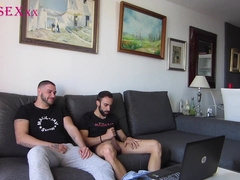 Hetero pals eyeing pornography