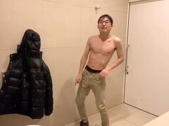 Cute cock, strip, outside