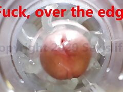 Fleshlight Ice fucked by Hard Cock with Precum & Cumshot