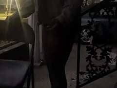Me Outside On My Porch While Ppl Driving by watching Me Butt Ass Naked In Cold Jerkin&Nutting
