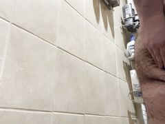 Bear Plays with His Ass in the Shower