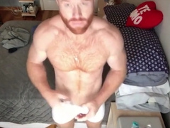 Ginger Hunk Seth Forena Bed Jerks his Cock Until He Cums 4