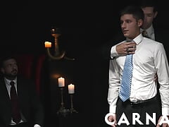 MasonicBoys Sexy suited hung top Marco Napoli barebacks a cute twink