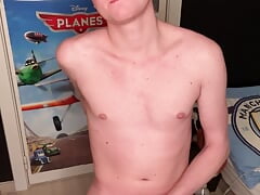 Young student twink cums hard after school
