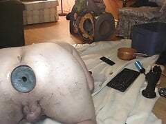 3 inch buttplug with huge gape and lots of farting
