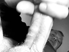 Black & White Masturbation Cumshot