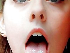 Melody Parker - Cum Tribute(Black cock slut tongue)
