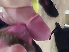 Cleaning cheesy dick