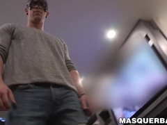 Mysterious stud exposes chiseled body and enormous cock