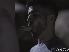 Cock hungry Casey Everett banged bareback after outdoor BJ