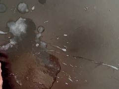 Jerk off at the office table