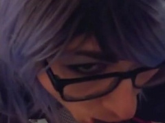 BBC cums in mouth of white sissy fag 2