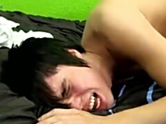 Twink with dark hair is getting his asshole dominated