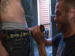 Messy Harry Inhales A Young Fellow's Man Sausage Rock Hard And Deep