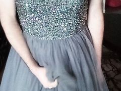 Cumming in a girl's willingly given prom dress