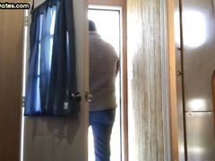 Gloryhole loving amateur DILF opens mouth for BJ session