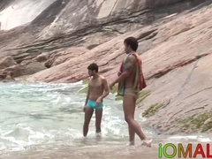 Xxx young latino sans a condom in nature