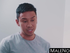 MaleNoir.com - Black security guard anally fucks his Asian customer hard and rough with BBC