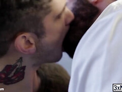 Pro guys Jessy Ares and Pierre Fitch hard-core gay without a condom pounding