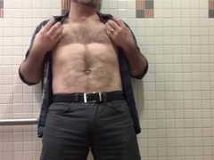 Hairy Daddy Strips and Strokes His Hard Cock 3