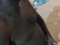 The security guard abjecting the employee.